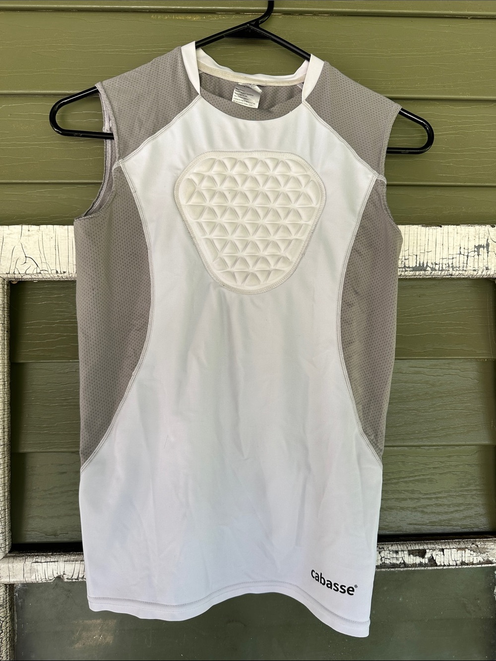 Cabbase White and Gray Baseball Chest Protector for Kids